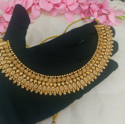 Gold Polki Necklace Jewellery sarika Set