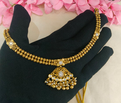 Gold Polki Necklace Jewellery Latika Set