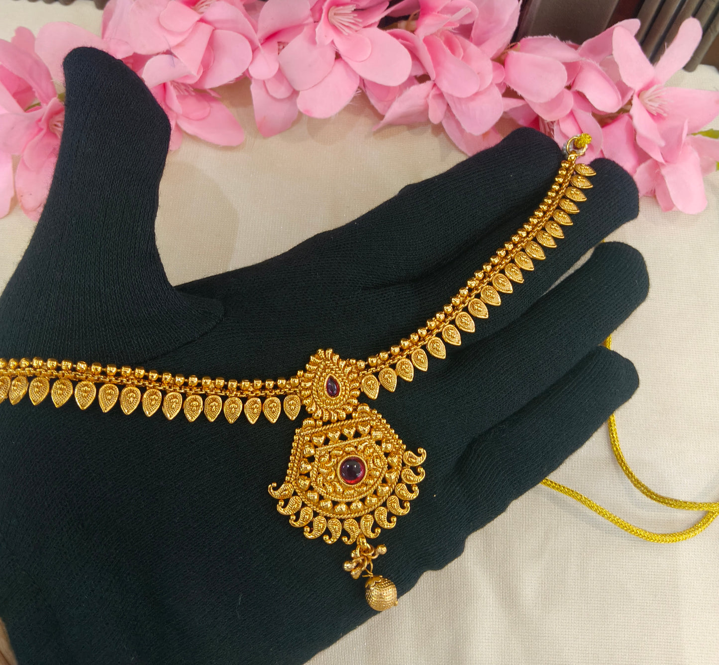 Gold Polki Necklace Jewellery Latika Set