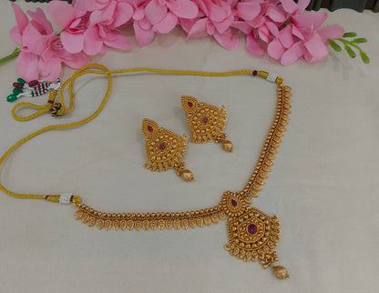 Gold Polki Necklace Jewellery Latika Set