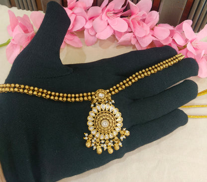Gold Polki Necklace Jewellery Latika Set