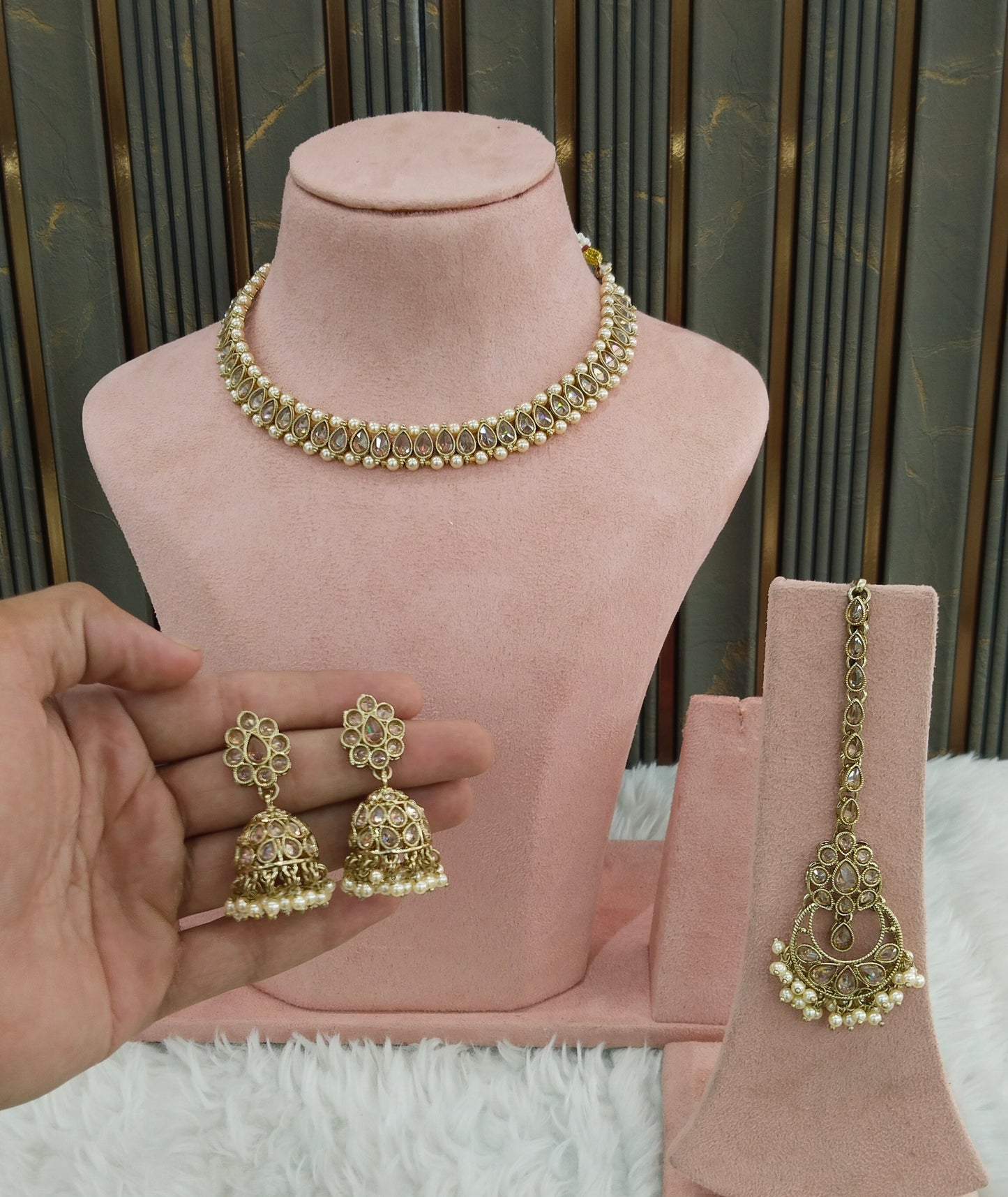 Antique Gold Necklace Jewellery Sadie Set
