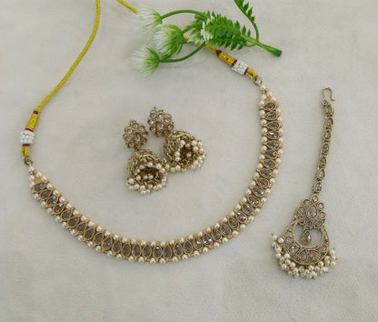 Antique Gold Necklace Jewellery Sadie Set
