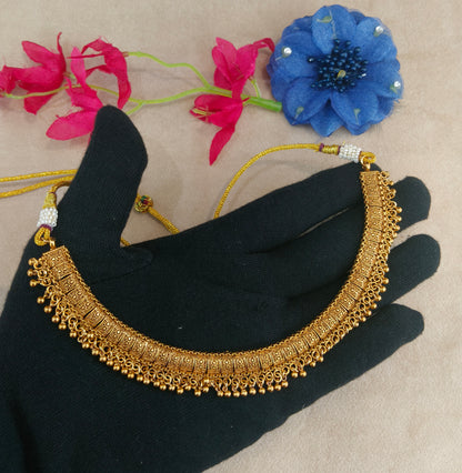 Gold Polki Necklace Jewellery Harveen Set