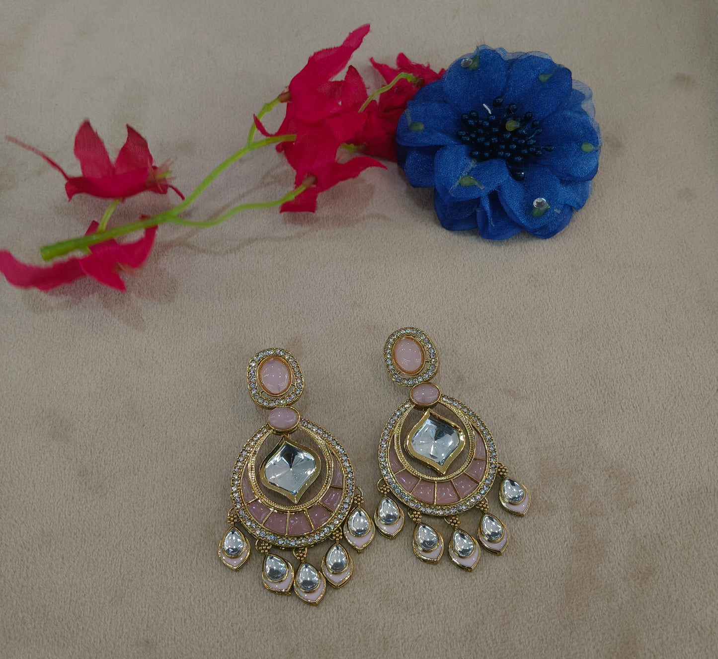 Antique Kundan Bollywood Bega Earrings