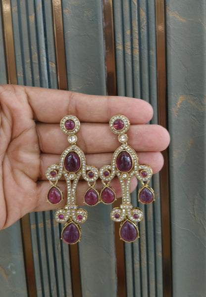Antique Kundan Bollywood Bega Earrings