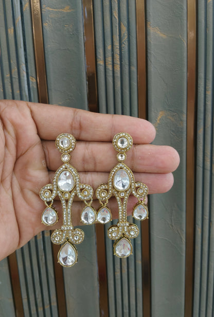Antique Kundan Bollywood Bega Earrings
