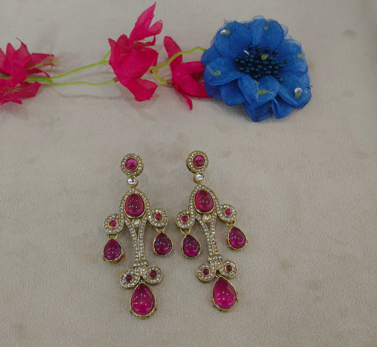 Antique Kundan Bollywood Bega Earrings