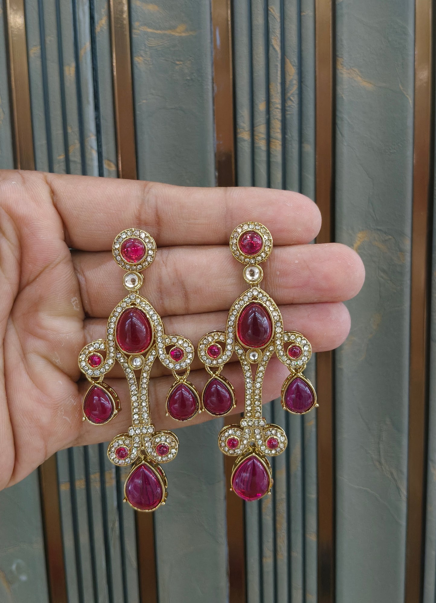 Antique Kundan Bollywood Bega Earrings