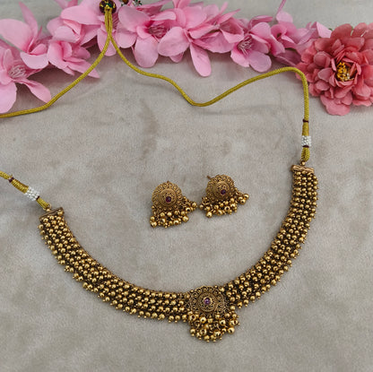 Gold Polki Necklace Jewellery Zarina Set
