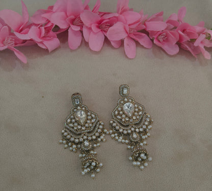 Antique Kundan Bollywood Kanif Earrings