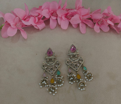 Antique Kundan Bollywood Kanif Earrings