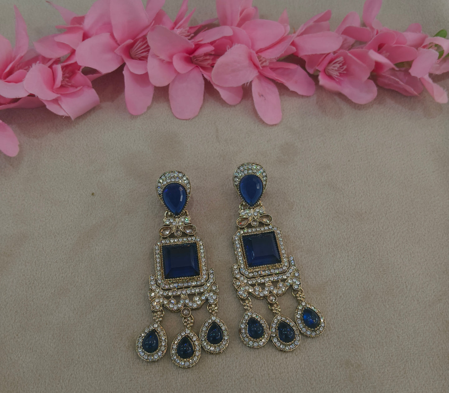 Antique Blue Bollywood Nitika Earrings