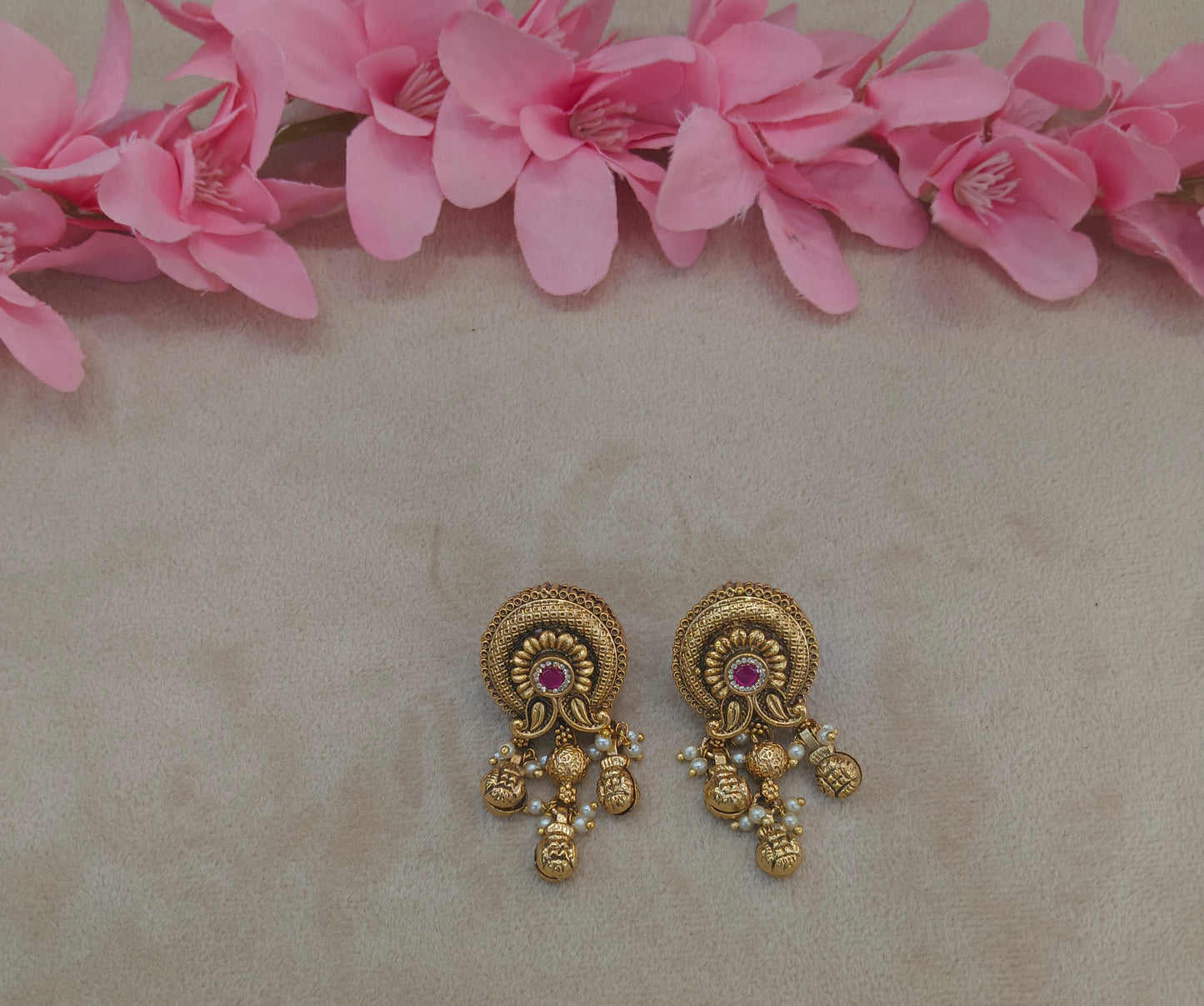 Gold Polki Yaad Earrings