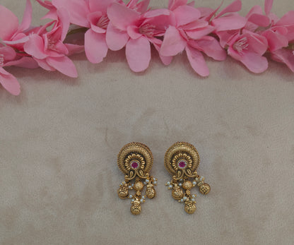 Gold Polki Yaad Earrings