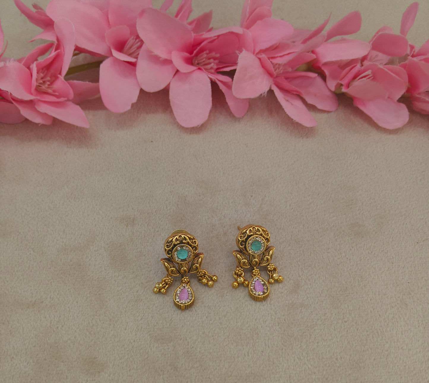 Gold Polki Yaad Earrings