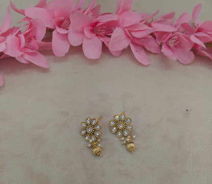 Gold Polki Yaad Earrings