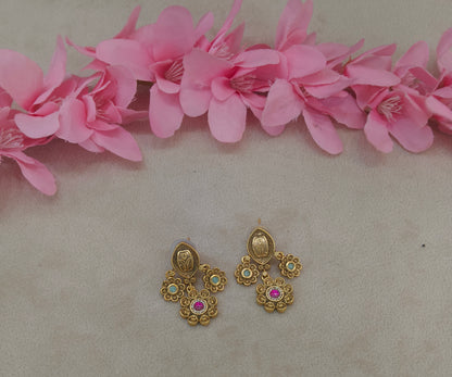 Gold Polki Yaad Earrings