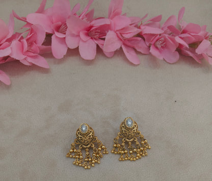Gold Polki Yaad Earrings