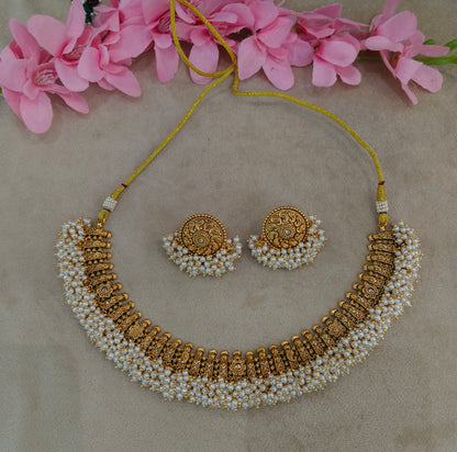 Gold Polki Necklace Jewellery Zarina Set