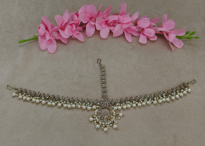 Antique Gold Sheesh Phool Headpiece Matha Patti