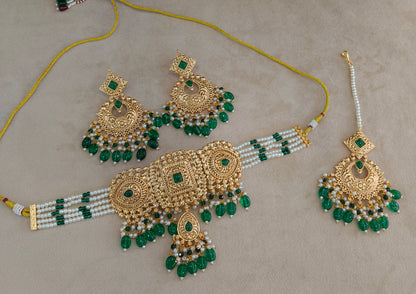 Gold Polki Necklace Jewellery Sonia Set
