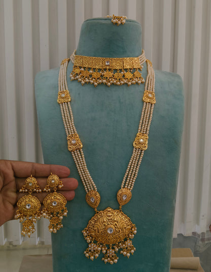 Gold Polki Rani Haar Jewellery Sonia Set