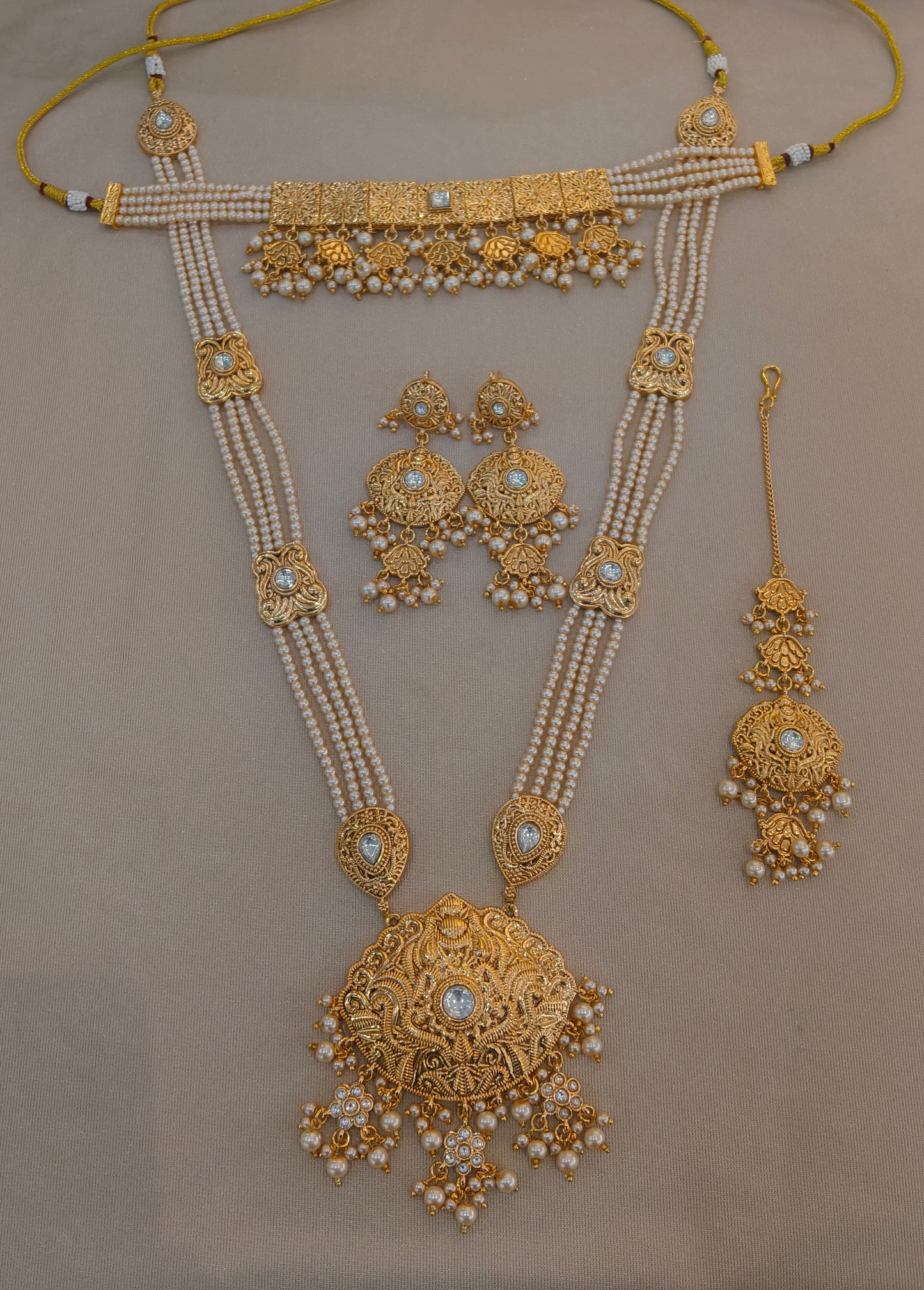 Gold Polki Rani Haar Jewellery Sonia Set