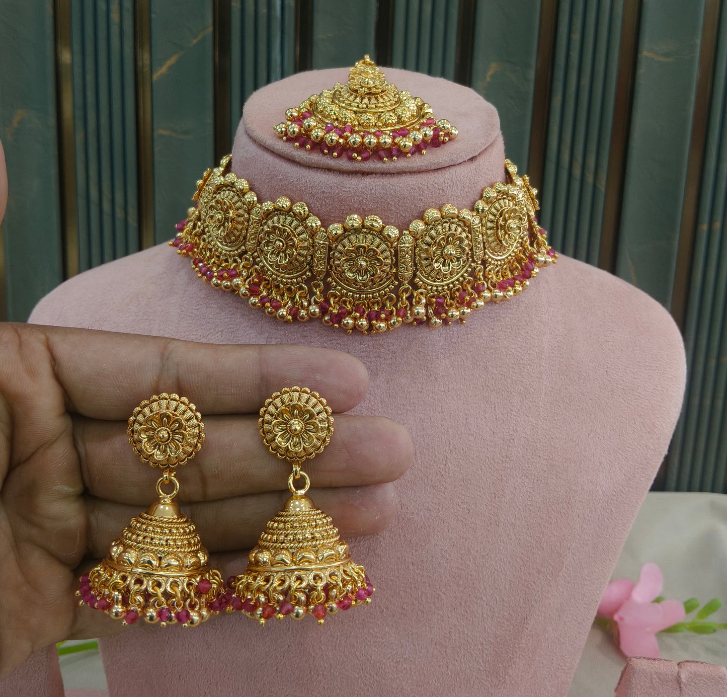 Gold Polki Necklace Jewellery Sonia Set