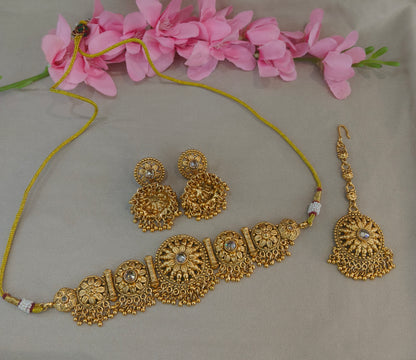 Gold Polki Necklace Jewellery Sonia Set