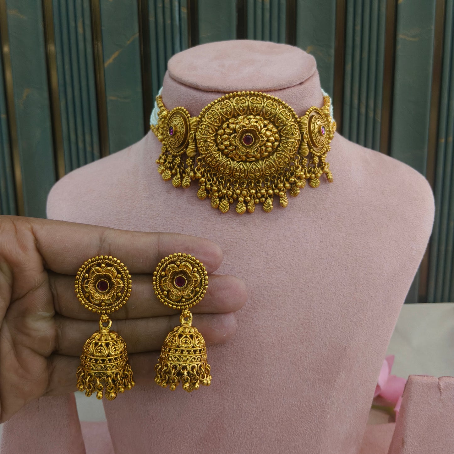 Gold Polki Necklace Jewellery Sonia Set