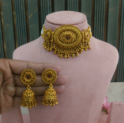 Gold Polki Necklace Jewellery Sonia Set