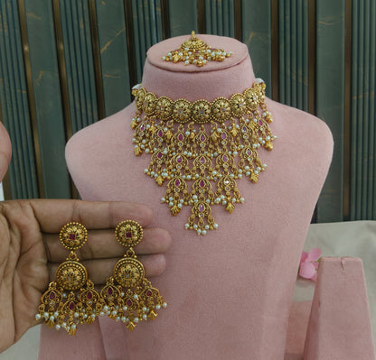 Gold Polki Necklace Jewellery Sonia Set