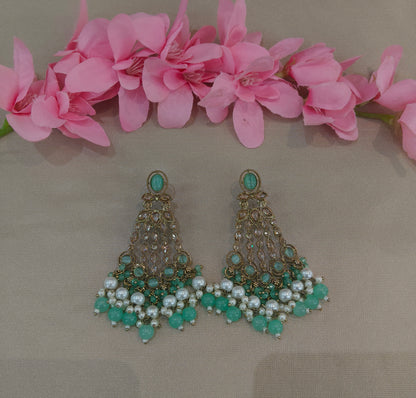 Antique Gold Bollywood Teji  Earrings