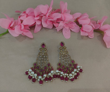 Antique Gold Bollywood Teji  Earrings