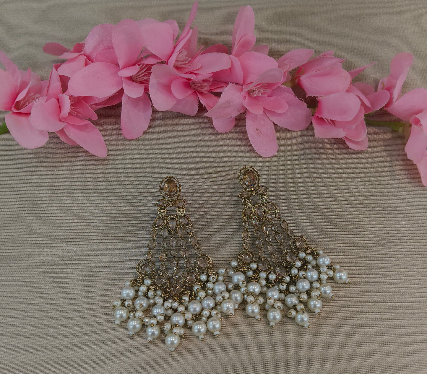 Antique Gold Bollywood Teji  Earrings