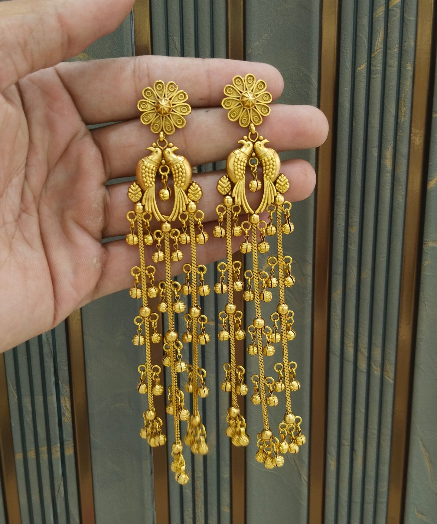 Gold Polki Bollywood Diljot Earrings