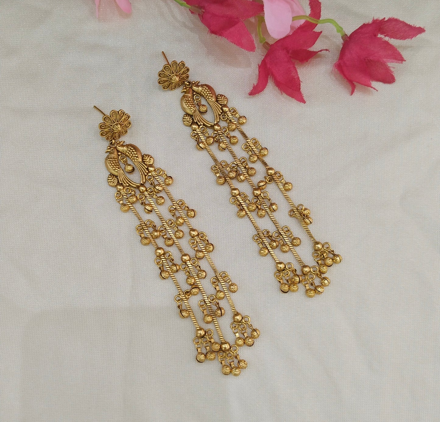 Gold Polki Bollywood Diljot Earrings