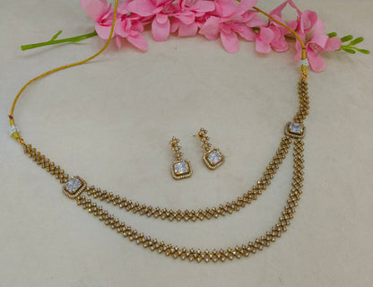 Antique CZ Necklace Jewellery Minori Set