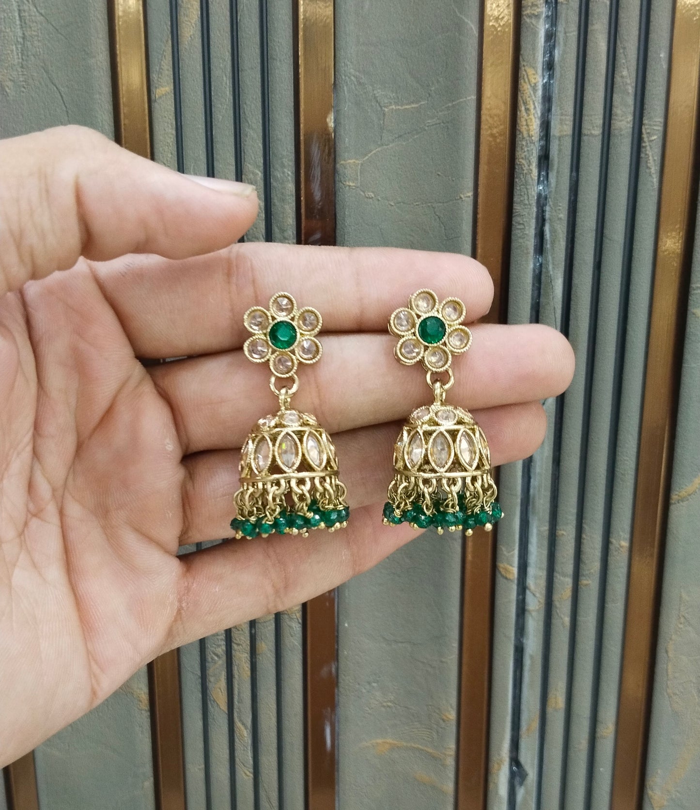 Antique Jhumki Bollywood Sukh Earrings