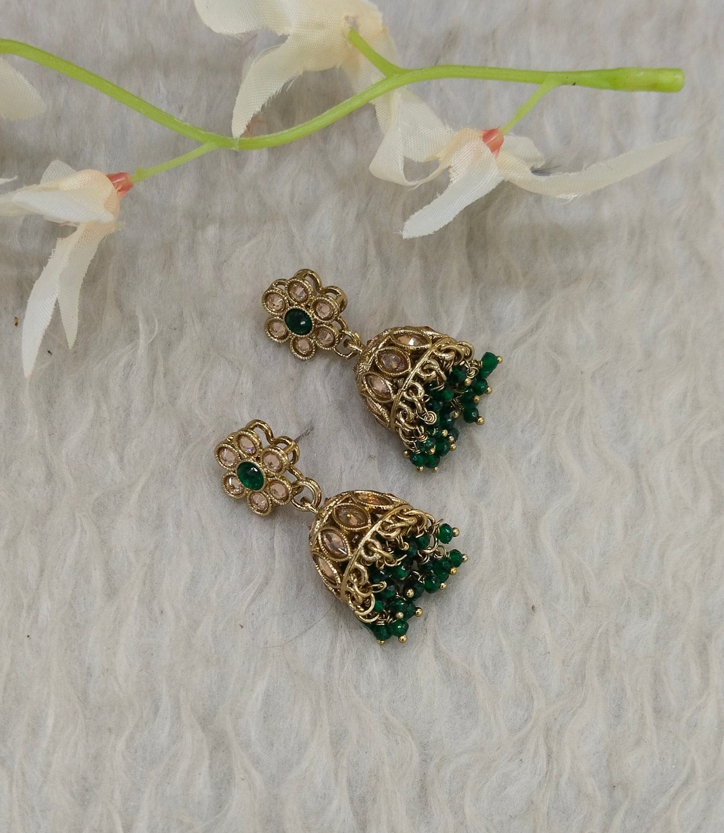 Antique Jhumki Bollywood Sukh Earrings