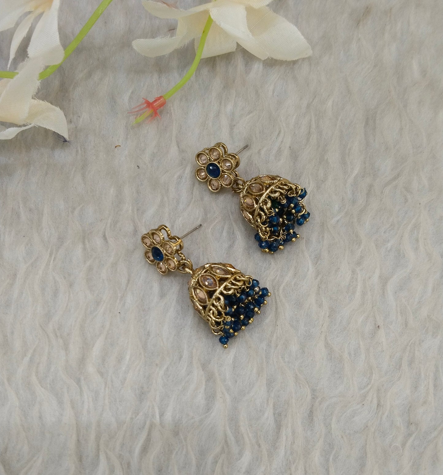Antique Jhumki Bollywood Sukh Earrings