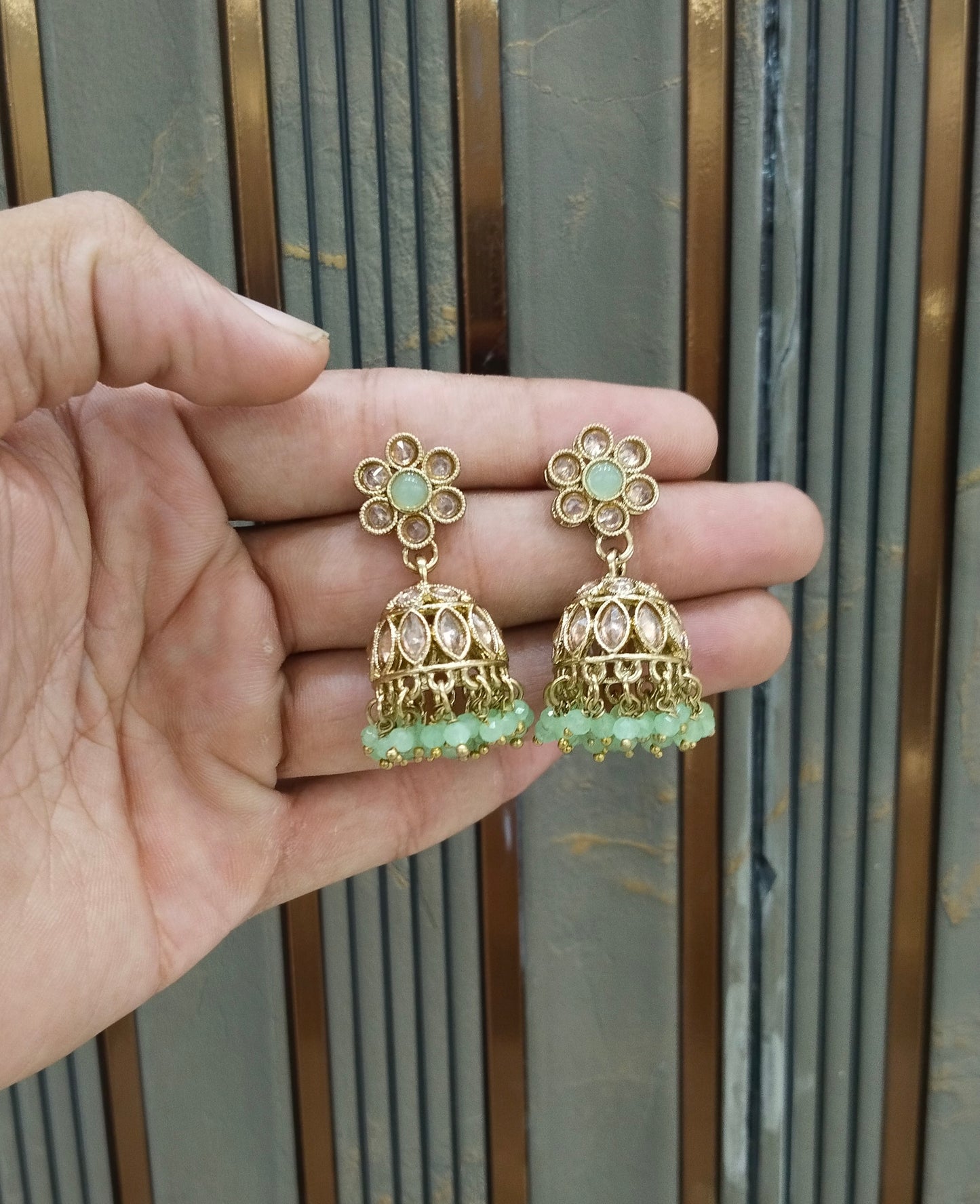 Antique Jhumki Bollywood Sukh Earrings