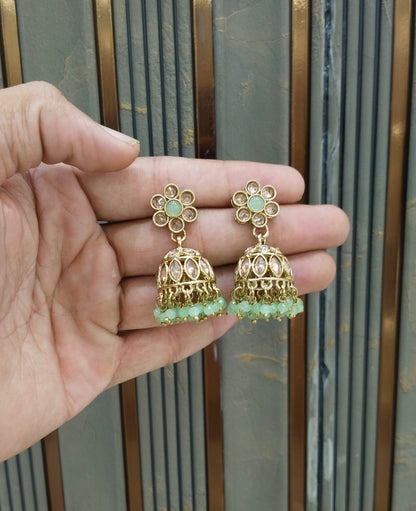 Antique Jhumki Bollywood Sukh Earrings
