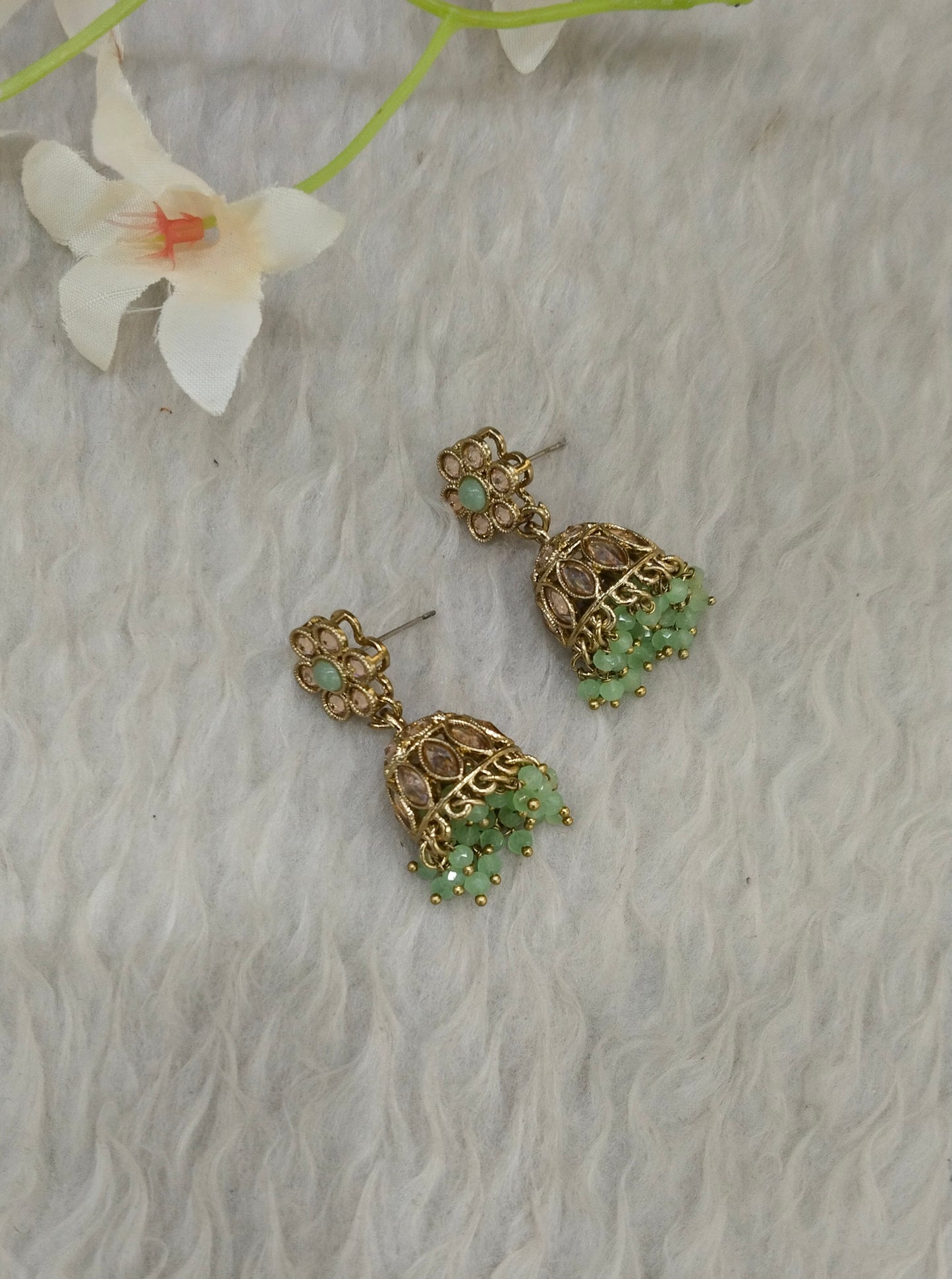 Antique Jhumki Bollywood Sukh Earrings