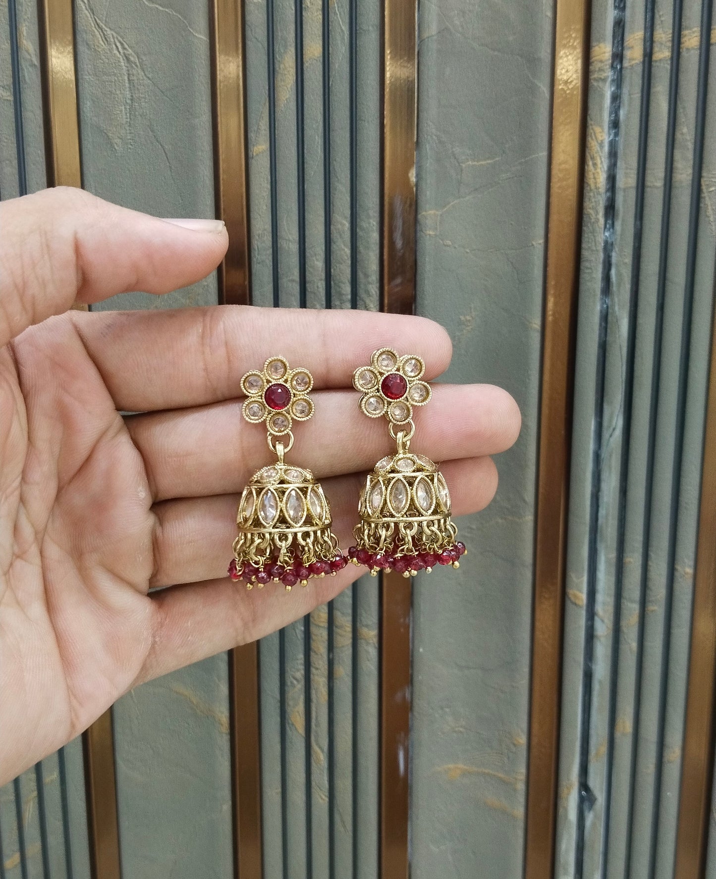 Antique Jhumki Bollywood Sukh Earrings
