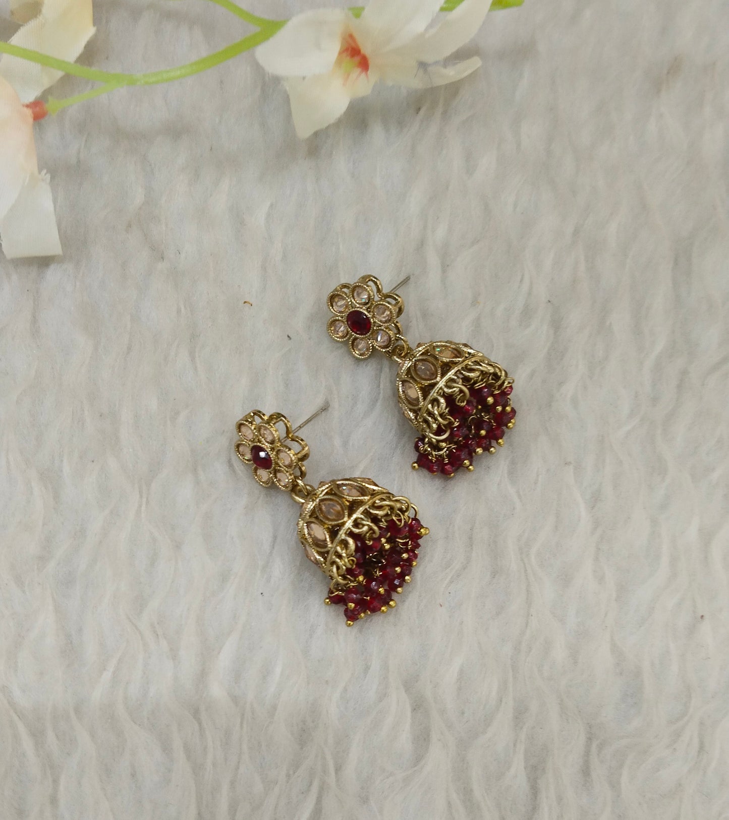 Antique Jhumki Bollywood Sukh Earrings
