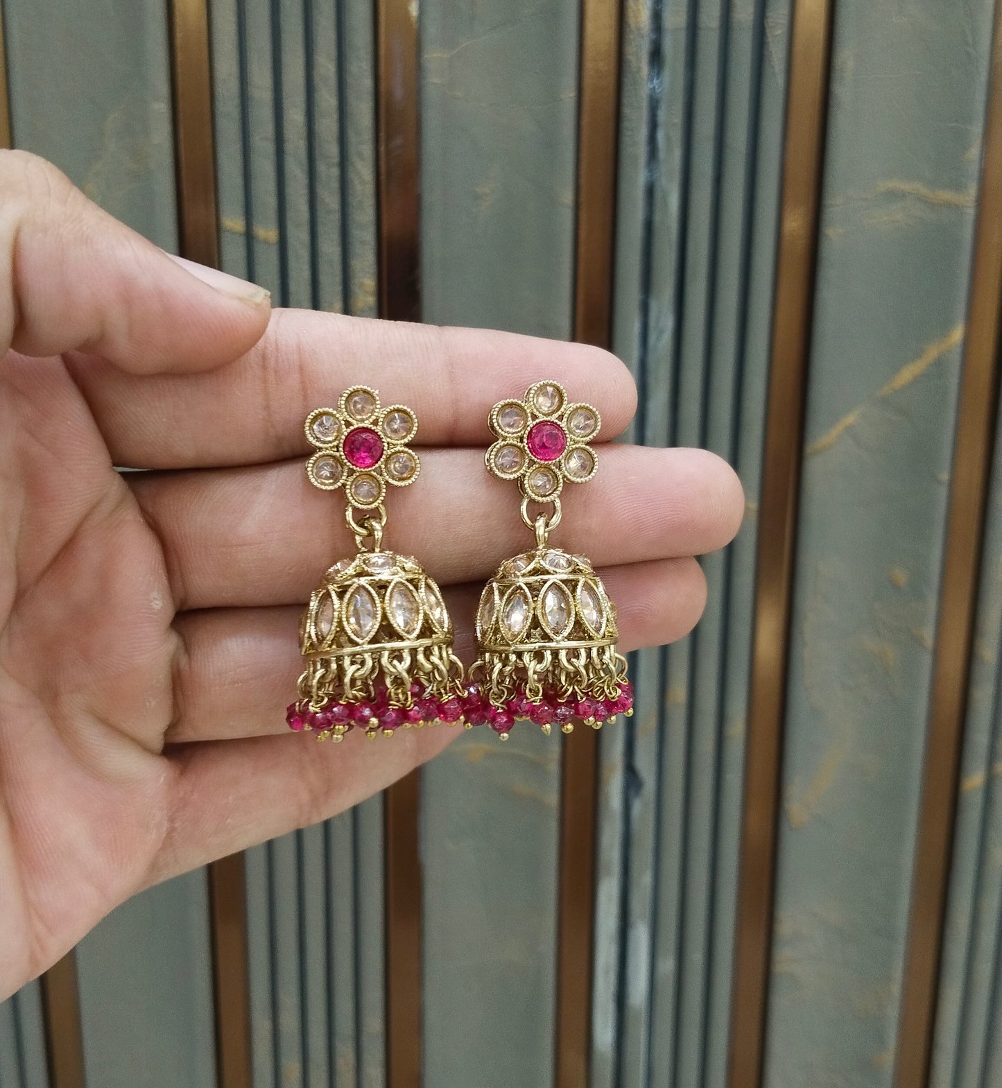 Antique Jhumki Bollywood Sukh Earrings