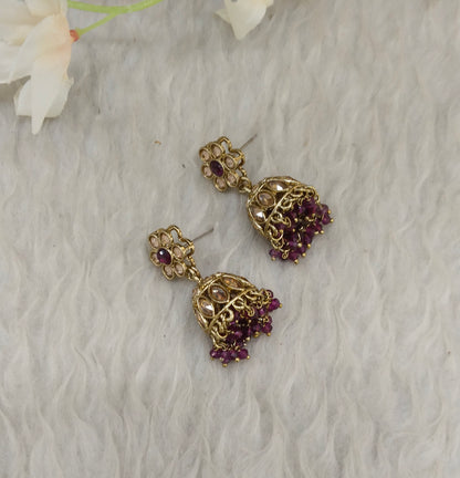 Antique Jhumki Bollywood Sukh Earrings
