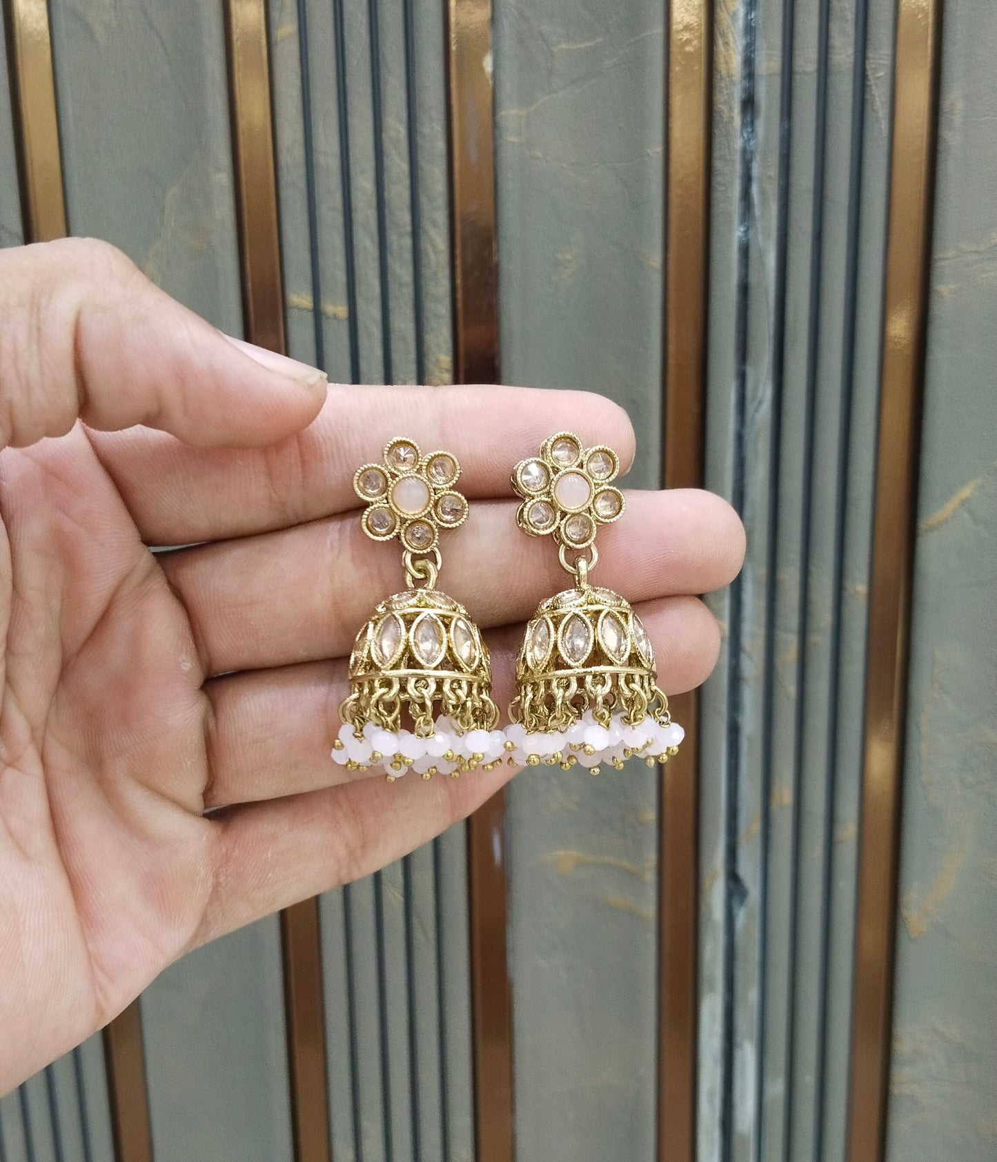 Antique Jhumki Bollywood Sukh Earrings